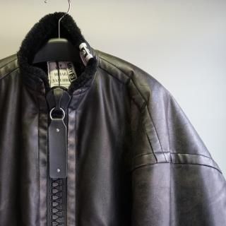 Maison MIHARA YASUHIRO VEGAN BOA LEATHER JACKET(A15BL071)BLK