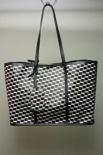 PIERRE HARDY CAB TOTE BAG(AFV3)BLK.WHT.BLK