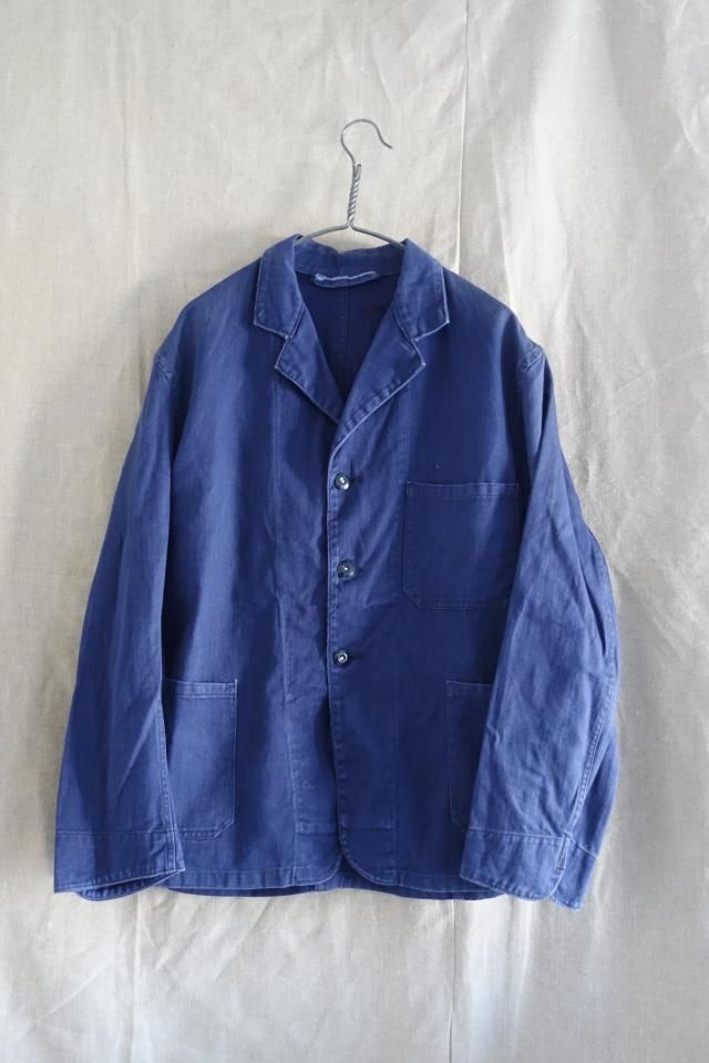 50's HOLD FAST ジャケット　ブルードリル　イギリス　ワーク 50's HOLD FAST Blue Drill Work Jacket - jam-clothing