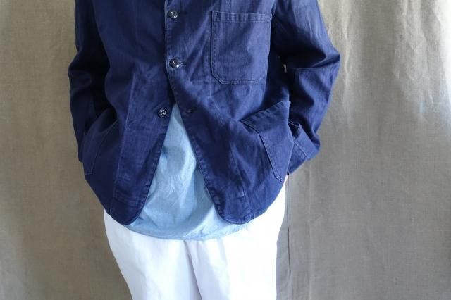50's HOLD FAST Blue Drill Work Jacket - jam-clothing
