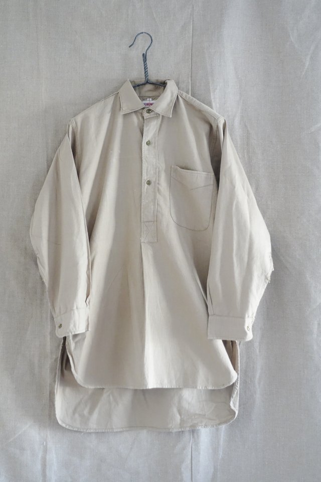 60s British Airtex shirts One Wash Khaki - jam-clothing