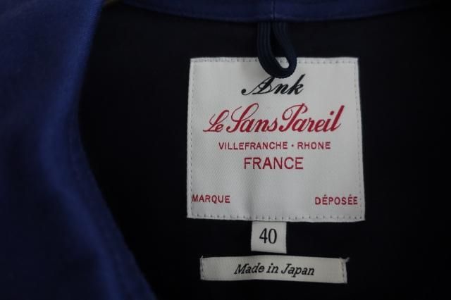 アニキモデル ANK別注×Le Sans Pareil モールスキンJKT ブルー
