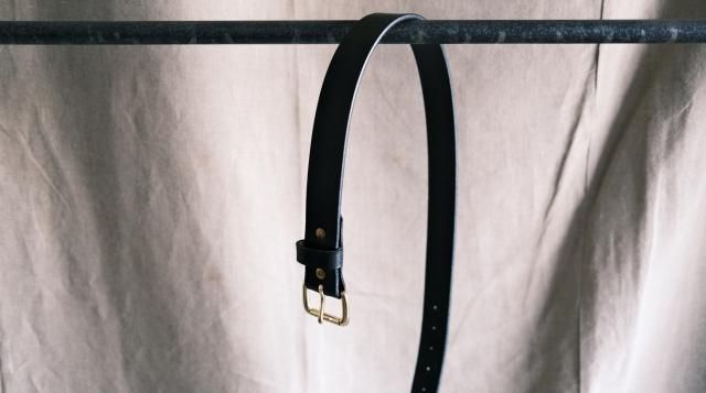 New Amish Bridle Leather Belt W30・W32 ・W34 BLK - jam-clothing