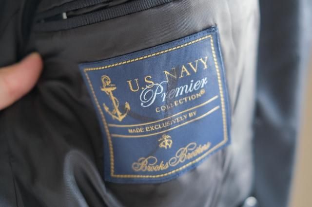 Brooks brothers ×US Navy 紺ブレ ダブル New Made in USA1