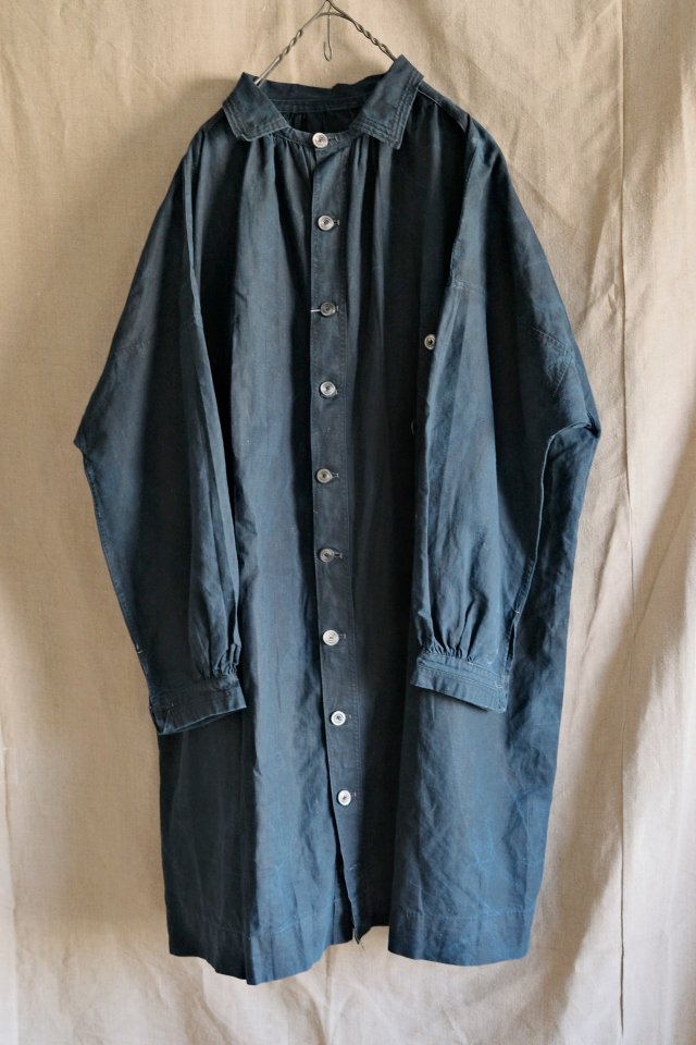 special】1900s French indigo linen smock | www.ddechuquisaca.gob.bo