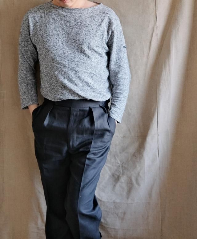 Fumiya Hirano THE TROUSERS Black Linen Size 36・38 - jam