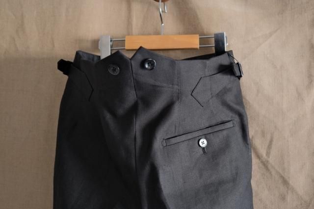 Fumiya Hirano THE TROUSERS Black Linen Size 36・38 - jam Fumiya Hirano THE TROUSERS Black Linen Size 36・38 - jam