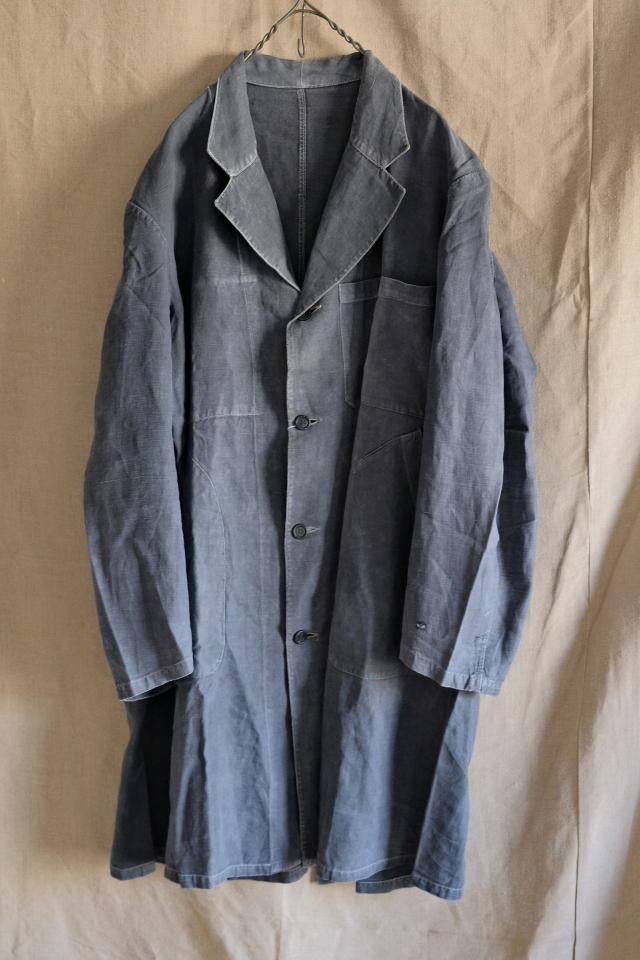 Special ~30's French Black Linen Maquignon Coat - jam-clothing Special ~30's French Black Linen Maquignon Coat - jam-clothing