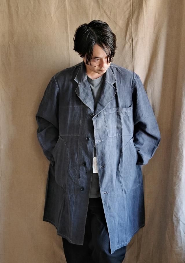 Special ~30's French Black Linen Maquignon Coat - jam-clothing Special ~30's French Black Linen Maquignon Coat - jam-clothing