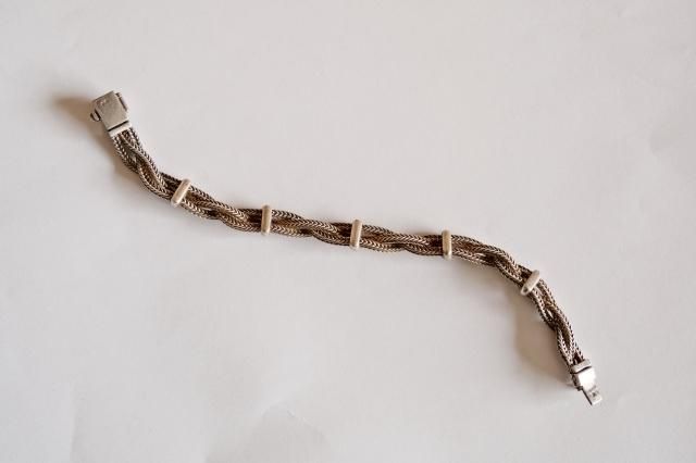 Special!! ~60's Hermes Silver Woven Bracelet - jam-clothing