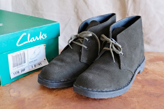 Clarks Desert Boot Made in England オリーブグリーン Good Condition Size 7 -  jam-clothing