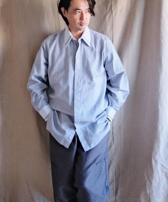 Charvet Shirts Blue Gray Made in France - jam-clothing Charvet Shirts Blue Gray Made in France - jam-clothing