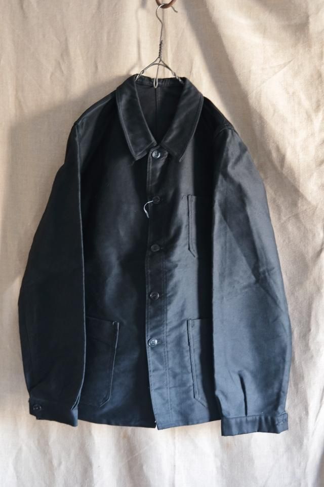 Special 40's French Black Moleskin Jacket Deadstock VULCAIN - jam