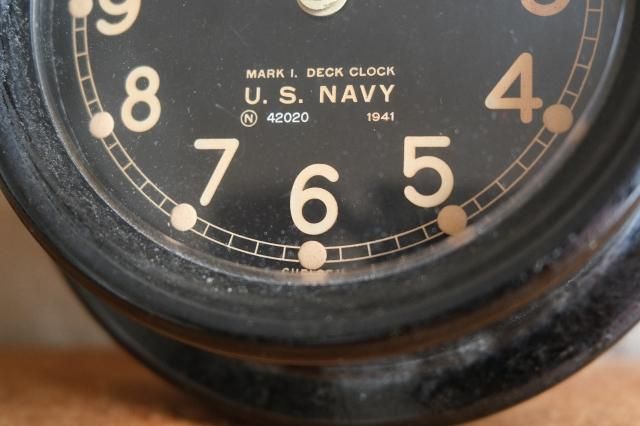 WW2 U.S.NAVY MARK1 DECK CLOCK - jam-clothing