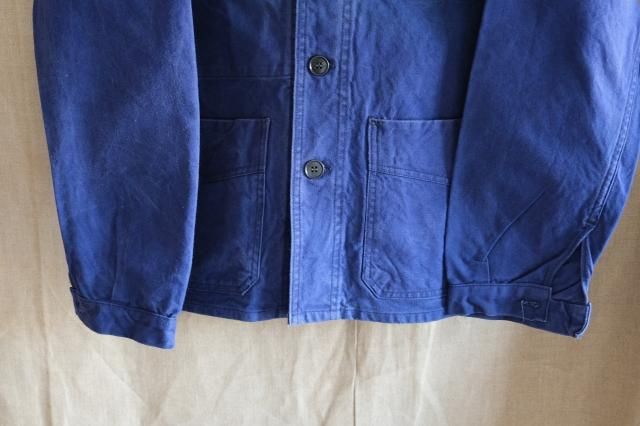 40's French Blue Work Jacket モンサンミッシェル 刺繍タグ
