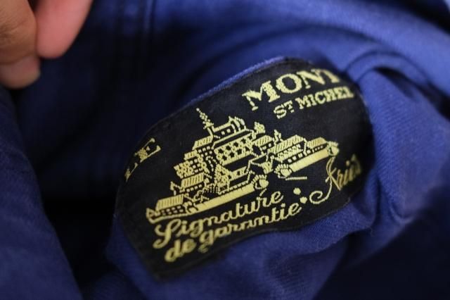 40's French Blue Work Jacket モンサンミッシェル 刺繍タグ - jam