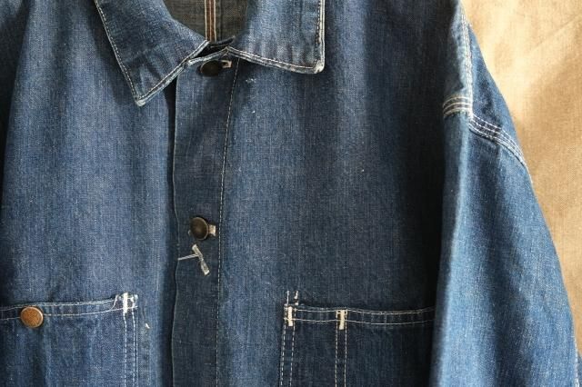 50's US Denim カバーオール 黒ラッカーボタン - jam-clothing