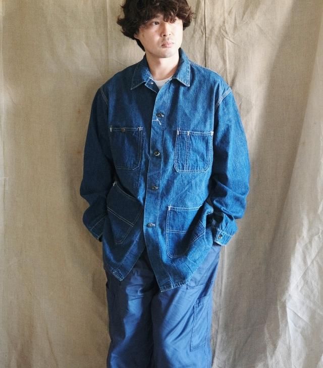 50's US Denim カバーオール 黒ラッカーボタン - jam-clothing 50's US Denim カバーオール 黒ラッカーボタン - jam-clothing