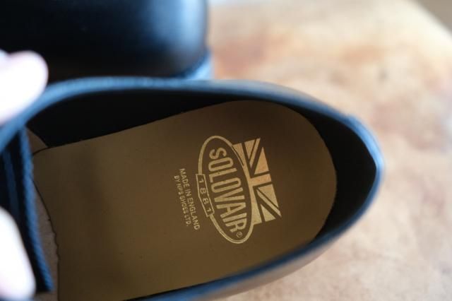 Solovair Leather Shoes Black Made in England Size UK8