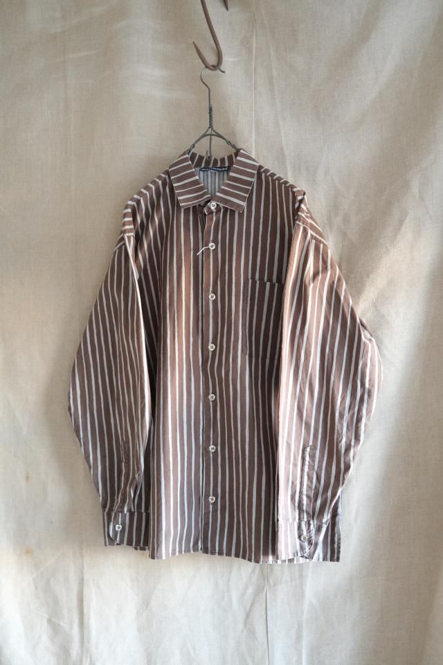 OLD Marimekko Jokapoika Stripe Shirts Brown × Gray - jam