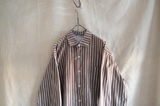 OLD Marimekko Jokapoika Stripe Shirts Brown × Gray - jam OLD Marimekko Jokapoika Stripe Shirts Brown × Gray - jam