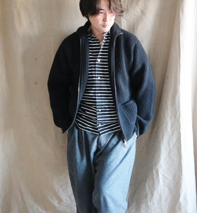 OLD VUOKKO Border Shirts Black×White - jam-clothing