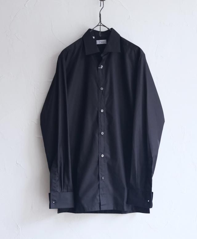 OLD Charvet Shirts Black Deadstock Made in France Size 38 - jam