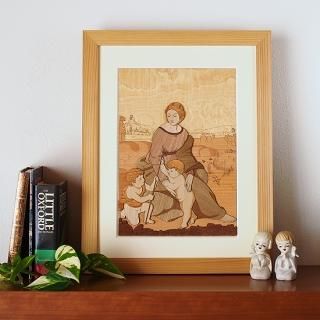 ベルヴェデーレの聖母 木製切り絵アート 木はり絵手づくりキットの通販 きのわオンラインショップ ベルヴェデーレの聖母 木製切り絵アート 木はり絵手づくりキットの通販 きのわオンラインショップ
