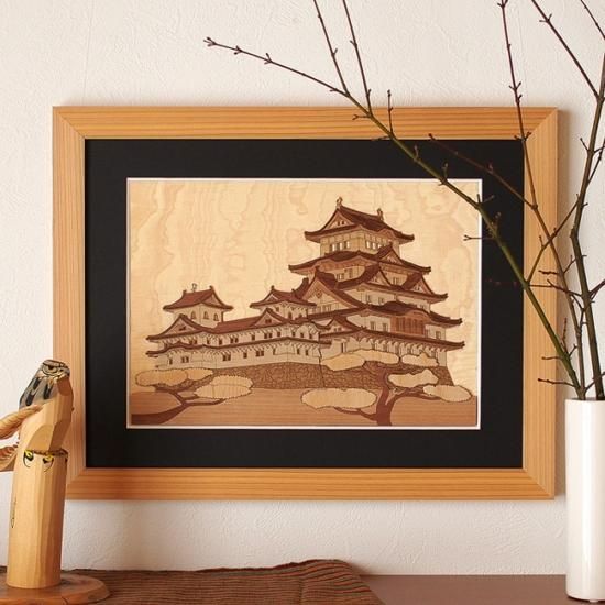 天然杉の額（ハード用）- 木はり絵手づくりキット・木製雑貨 き