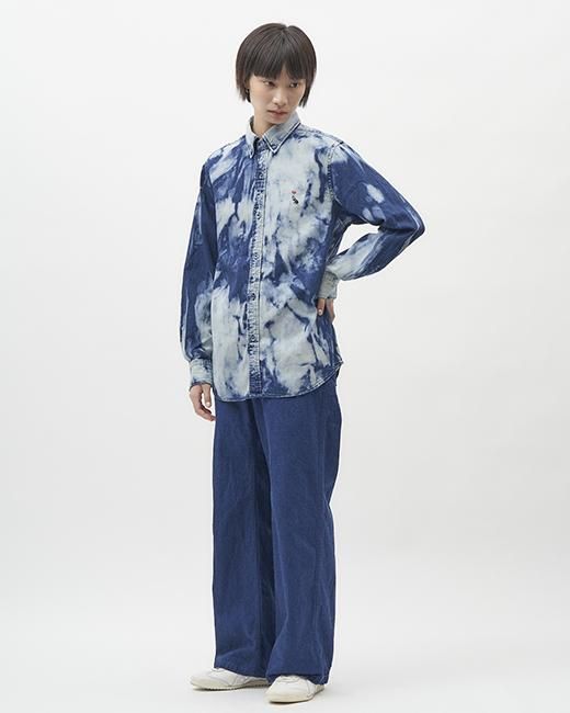 タイダイデニム ボタンダウンシャツ（長袖）