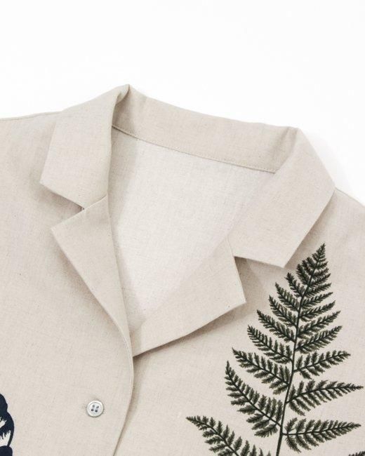 ボタニカルライフ（BOTANICAL LIFE）レディースオープンカラーシャツ