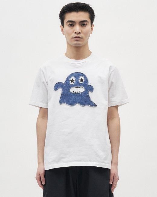 ボギー(プリント)デニムパッチワークTシャツ(半袖) ボギー(プリント)デニムパッチワークTシャツ(半袖)