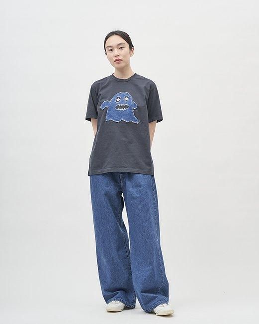 ボギー(プリント)デニムパッチワークTシャツ(半袖) ボギー(プリント)デニムパッチワークTシャツ(半袖)