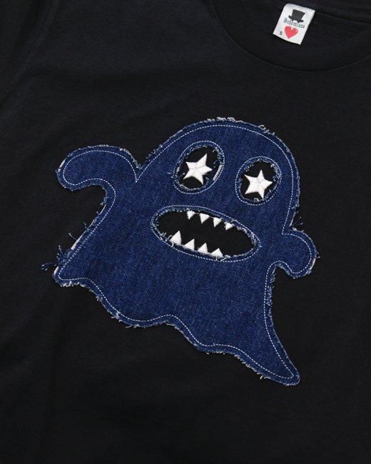 ボギー(プリント)デニムパッチワークTシャツ(半袖) ボギー(プリント)デニムパッチワークTシャツ(半袖)