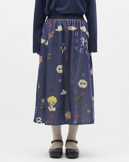 ノア（NOAH）フレアギャザースカート