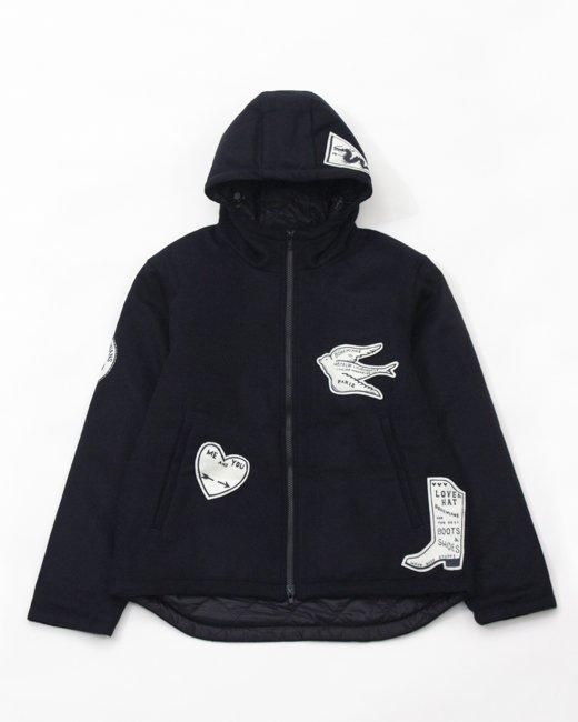 96AW オムプリュス 縮絨ウール ジップパーカー リバーシブル キルティング 96AW オムプリュス 縮絨ウール ジップパーカー リバーシブル キルティング