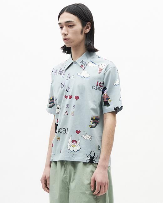 Noah 【美品】TheoryLuxeCottonLeat半袖シャツ水色 SUNBEAMS CAMPERS】バックフォト半袖Tシャツ｜MEN｜251GSB90