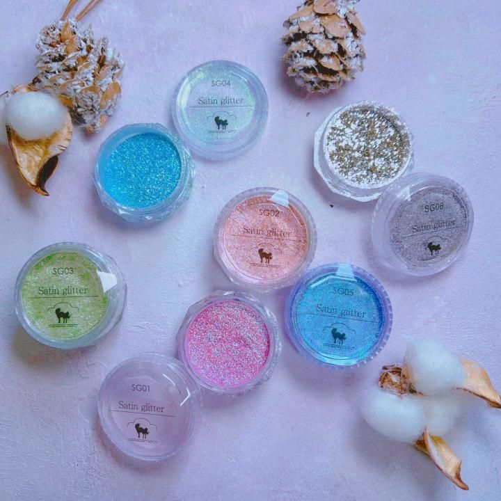 なかやまちえこ先生監修！】 サテングリッター 微粒子グリッター6色