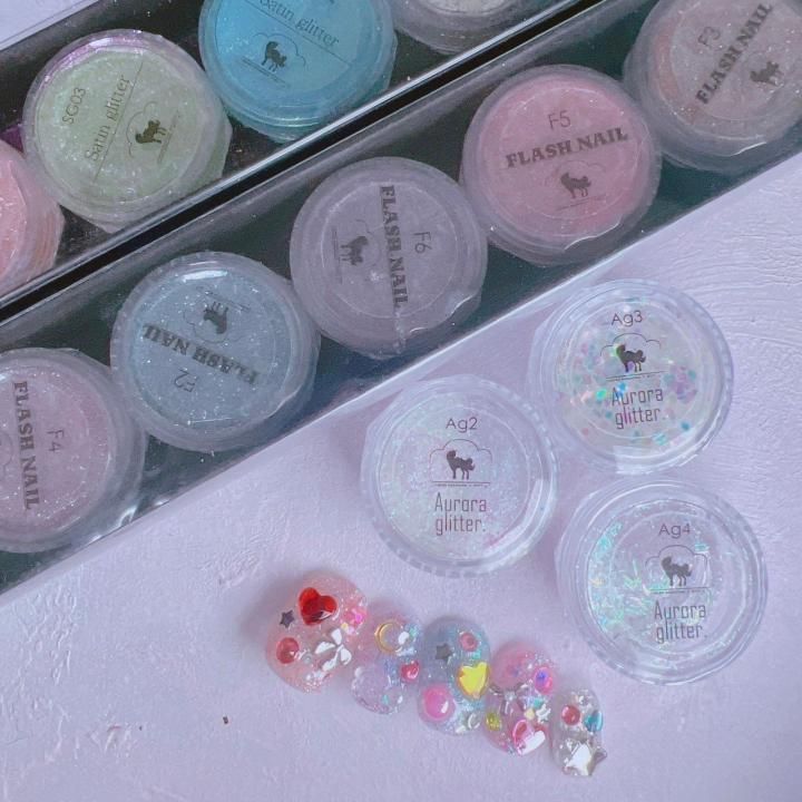 なかやまちえこ先生監修！】 サテングリッター 微粒子グリッター6色