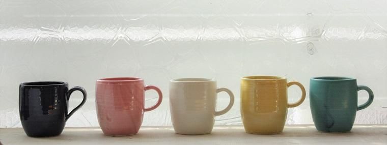 夢かふう」陶器と琉球ガラスのマグカップ