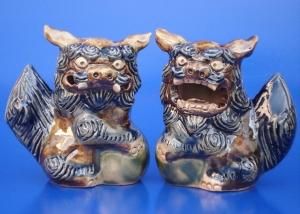 お客様へお届けしたシーサーの置物