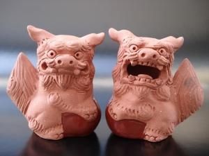 お客様へお届けしたシーサーの置物