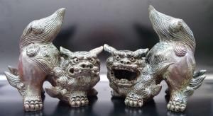 お客様へお届けしたシーサーの置物