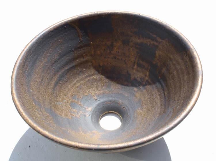 金色洗面ボウル | 沖縄陶器やちむん - datta-沖縄と想いが繋がる
