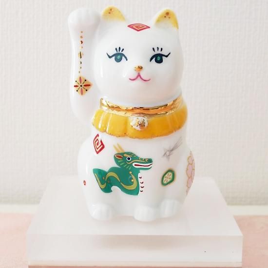 開運招き猫 (ポーセラーツ作品) - 愛新覚羅ゆうはんのマジカル