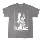 (L) 2PAC TUPAC PRYING GRY Tシャツ 新品 　オフィシャル 【メール便可】