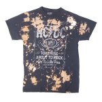 AC/DC ブリーチムラ染め Tシャツ (古着)【メール便可】