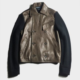 MOTORCYCLE LEATHER KNIT JKT (M)