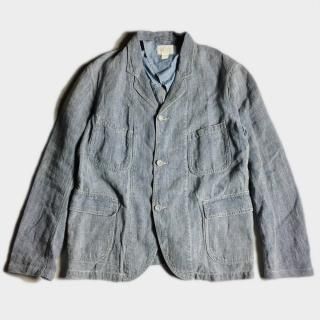 INDIGO LINEN SACK COAT