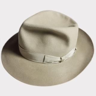 希少　50's Borsalino HAT ビンテージ Borsalino】ブラウン (57cm) ヴィンテージフェドラハット